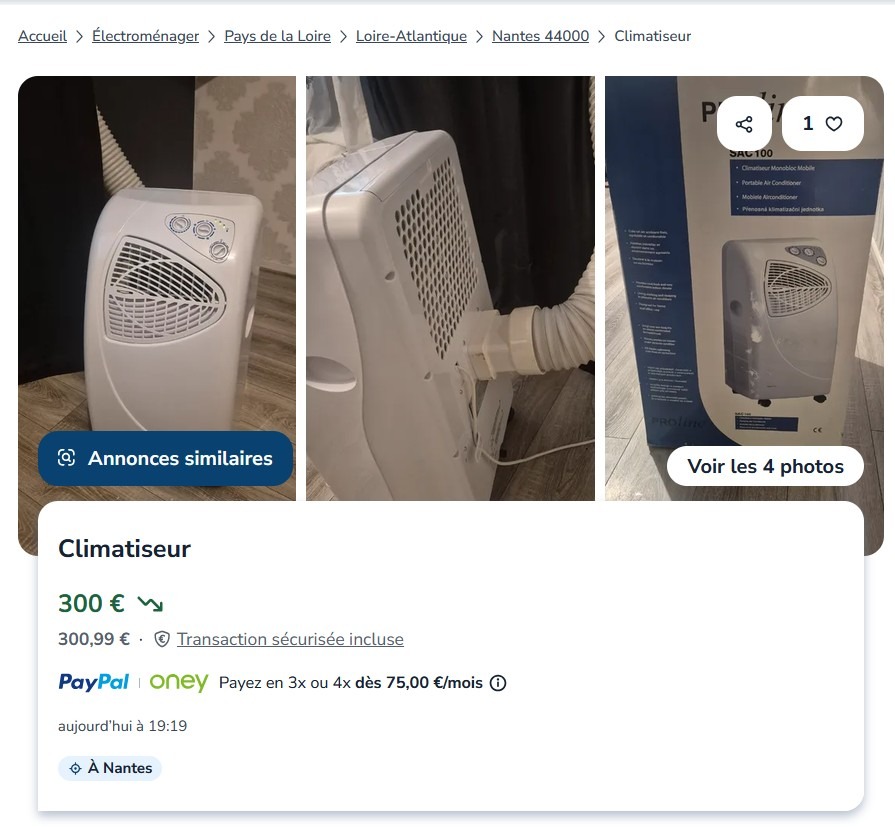 Trouver un climatiseur pas cher sur Leboncoin