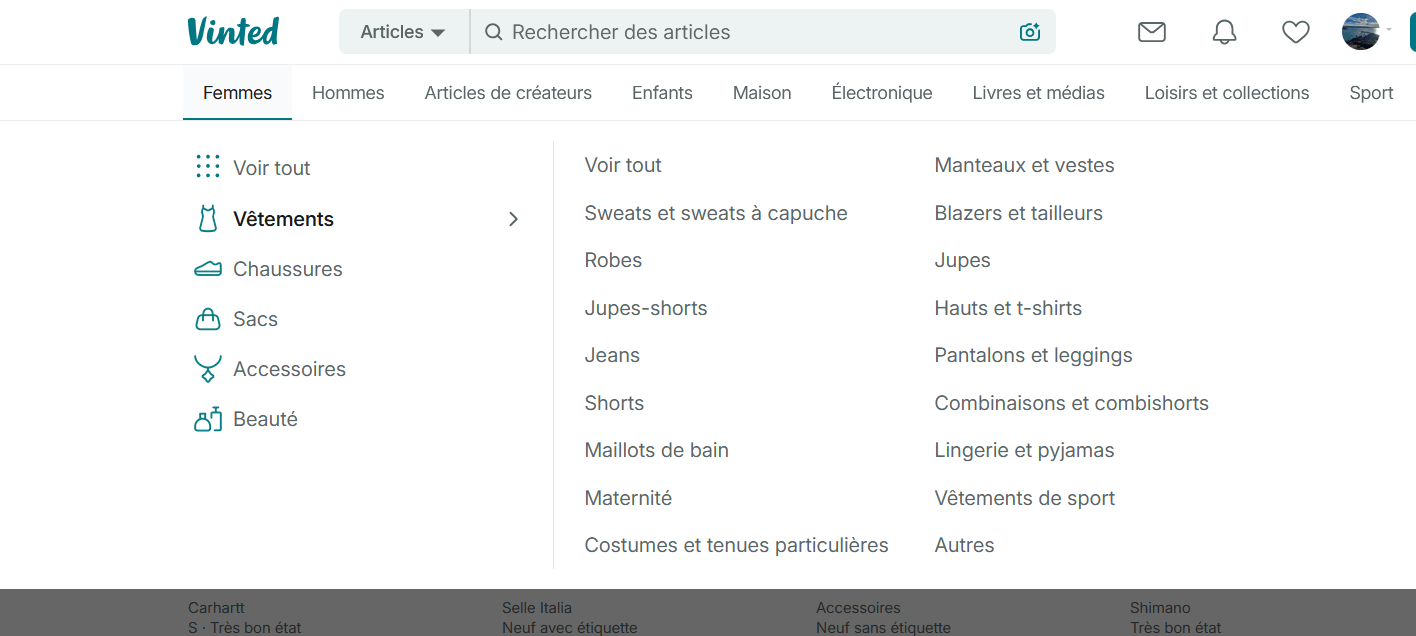 Catégories les plus rentables à vendre sur Vinted